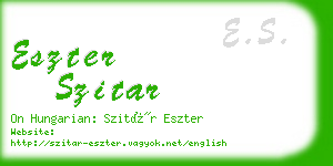 eszter szitar business card